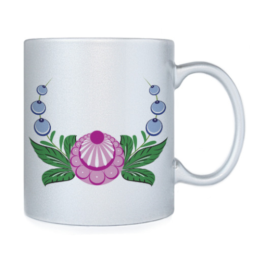 Кружка с принтом Городецкая роспись