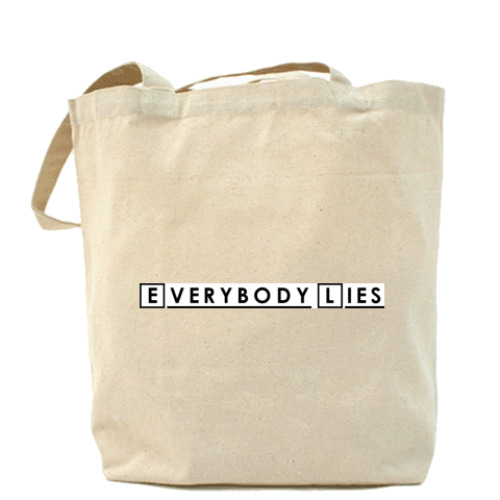 Сумка шоппер с принтом Everybody Lies