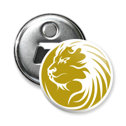 Магнит-открывашка с принтом Лев