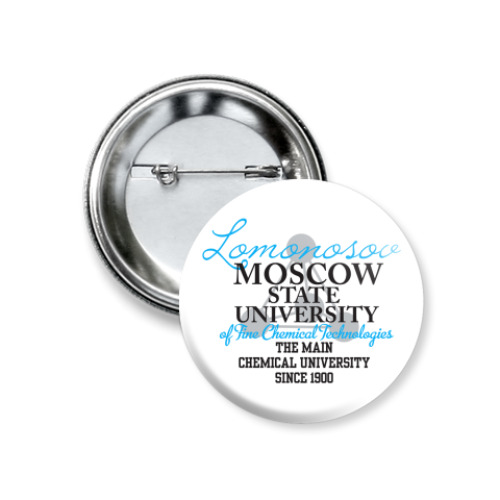 Значок 37мм с принтом  с символикой МИТХТ