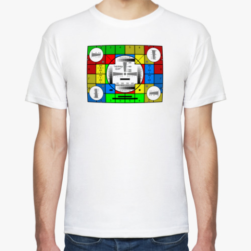 Футболка с принтом ТВ таблица