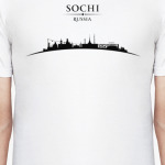 Сочи Россия, силуэт города