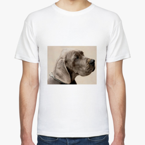 Футболка с принтом Грустный пес