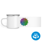 Кружка металлическая белая (круговая запечатка)