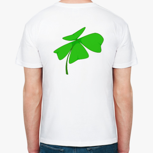 Футболка с принтом Ирландия и Счастливый Клевер двухсторонняя печать