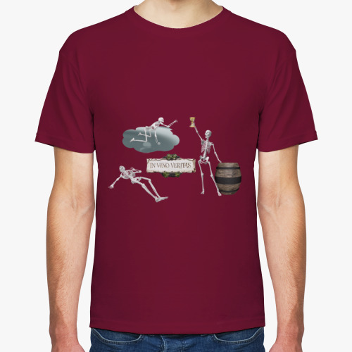 Футболка с принтом In vino veritas