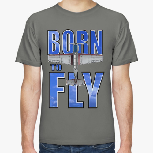 Футболка с принтом bORN TO FLY Yak-52
