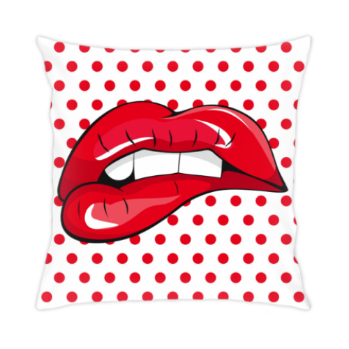 Подушка с принтом соблазн