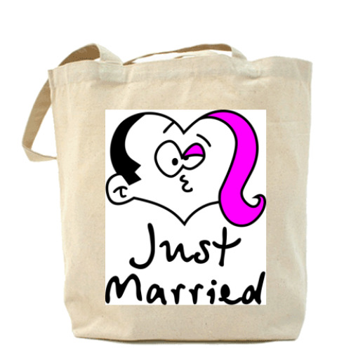 Сумка шоппер с принтом Свадебные подарки молодоженам