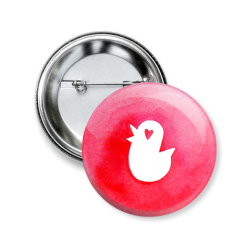 Значок 50мм с принтом Love birdie