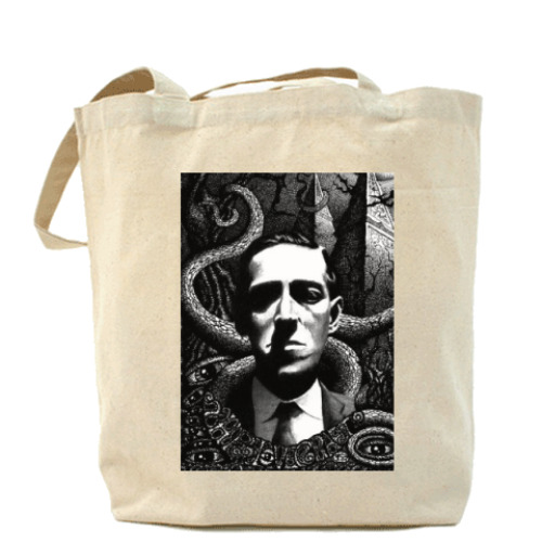 Сумка шоппер с принтом Говард Филлипс Лавкрафт
