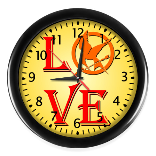 Настенные часы с принтом Голодные игры