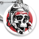 Череп камикадзе в шлеме