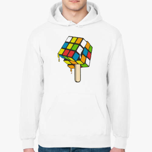 Толстовка худи с принтом Кубик Рубика Мороженое