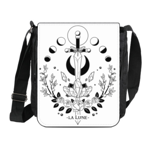 Сумка на плечо (мини-планшет) с принтом La Lune