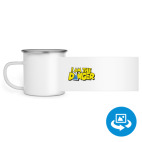 Кружка металлическая белая (круговая запечатка)