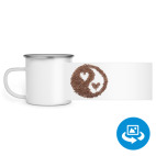 Кружка металлическая белая (круговая запечатка)