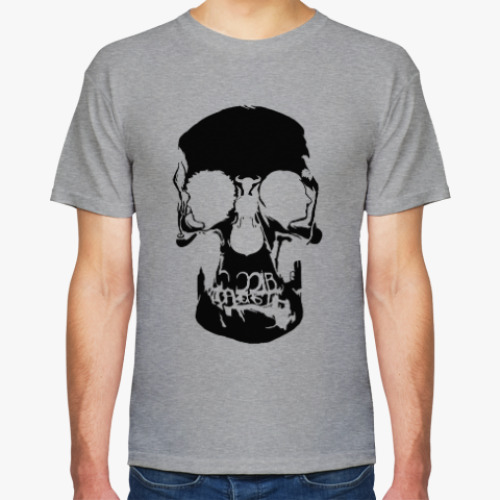 Футболка с принтом Череп Шерлок
