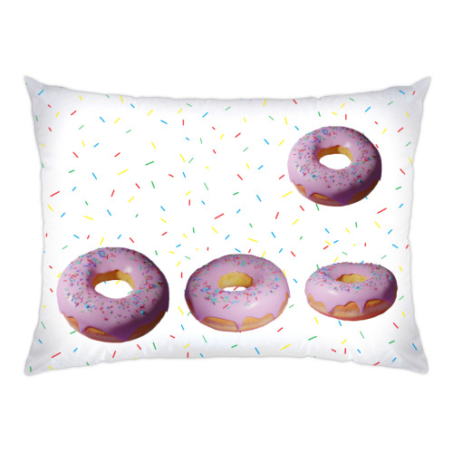Подушка с принтом пончик