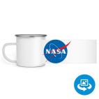 Кружка металлическая белая (круговая запечатка)