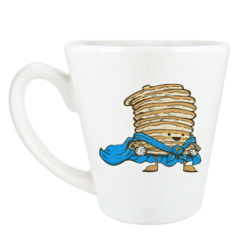 Чашка Латте с принтом Капитан Блинчик