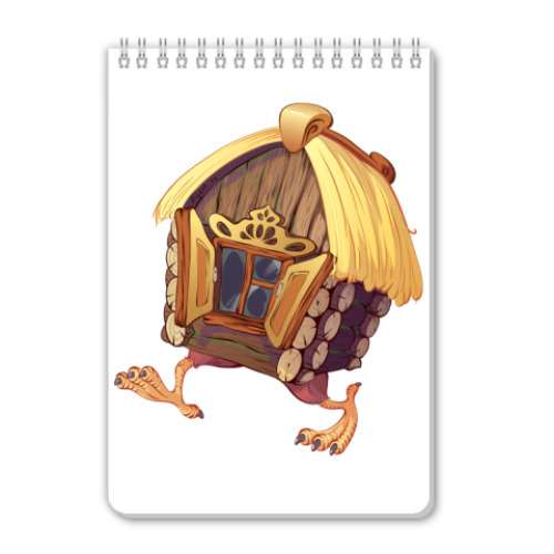 Блокнот с принтом Избушка