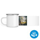 Кружка металлическая белая (круговая запечатка)