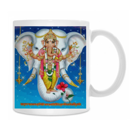 Кружка с принтом Ганеша