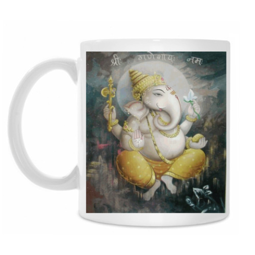 Кружка с принтом Ганеша