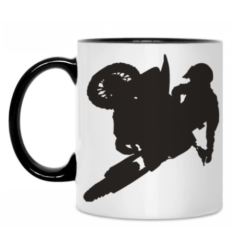 Кружка с принтом Мотокроссмен