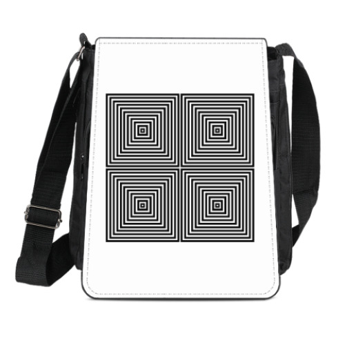 Сумка-планшет с принтом психоделические квадраты