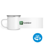 Кружка металлическая белая (круговая запечатка)