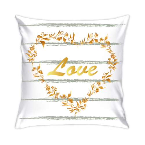 Подушка с принтом С любовью