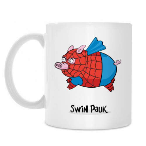Кружка с принтом Свин-паук
