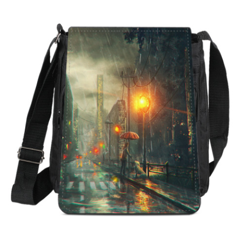 Сумка-планшет с принтом Rain