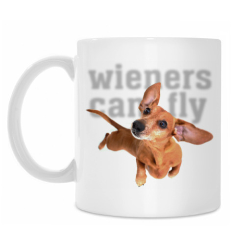 Кружка с принтом  Wieners Can Fly