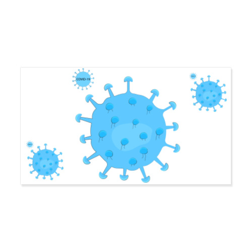 Виниловые наклейки с принтом Covid-19 virus