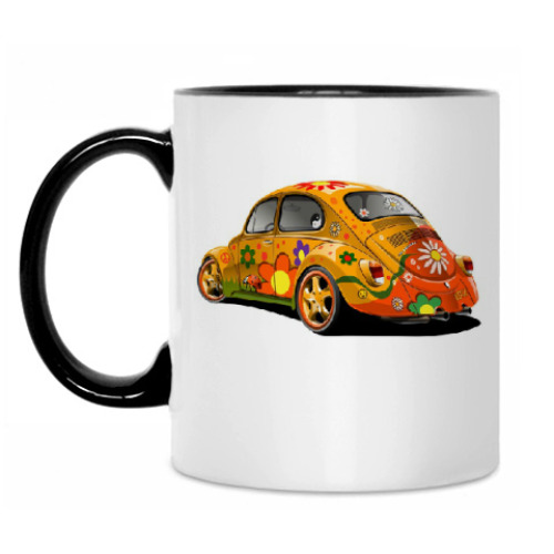 Кружка с принтом Автомобиль для хиппи