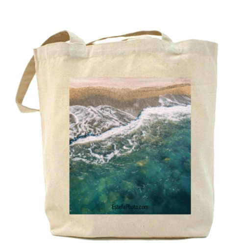 Сумка шоппер с принтом Морская волна