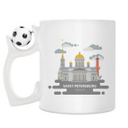 Кружка с футбольным мячиком