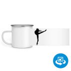 Кружка металлическая белая (круговая запечатка)