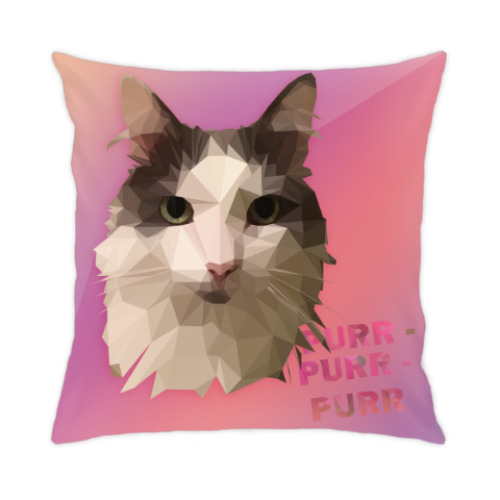 Подушка с принтом Кошка Фёкла