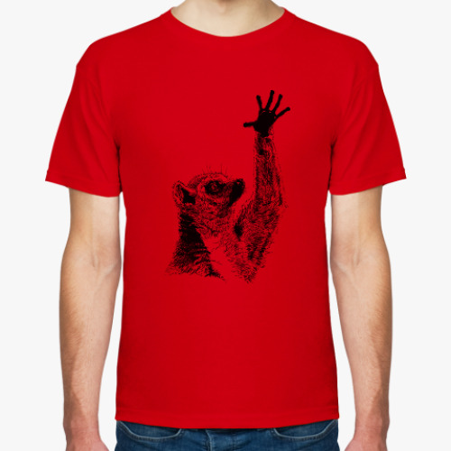 Футболка с принтом Лемур