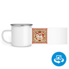 Кружка металлическая белая (круговая запечатка)