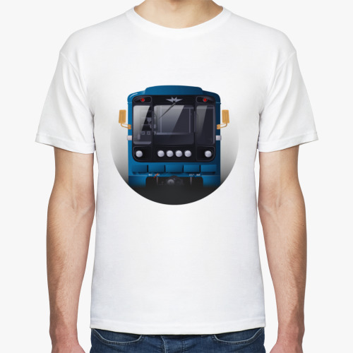 Футболка с принтом Вагон типа 81-717.5М Версия 1