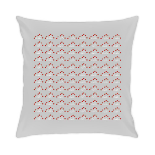 Подушка с принтом рябина