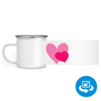 Кружка металлическая белая (круговая запечатка)