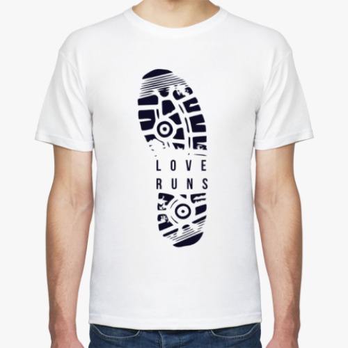 Футболка с принтом Love runs