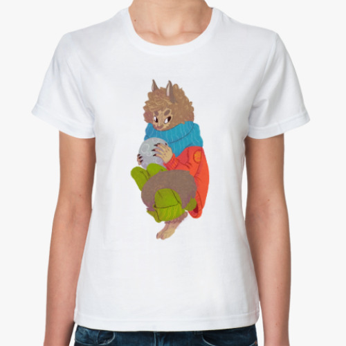 Классическая футболка с принтом Оборотень