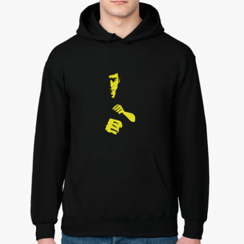 Толстовка худи с принтом Брюс Ли